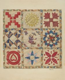 Patchwork Quilt, c. 1937. Creator: Charlotte Winter