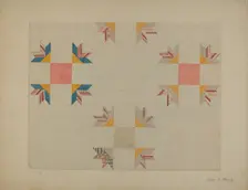 Patchwork Quilt, c. 1937. Creator: Elbert S. Mowery