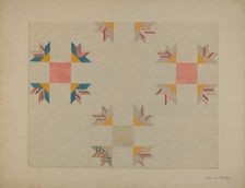 Patchwork Quilt, c. 1937. Creator: Elbert S. Mowery