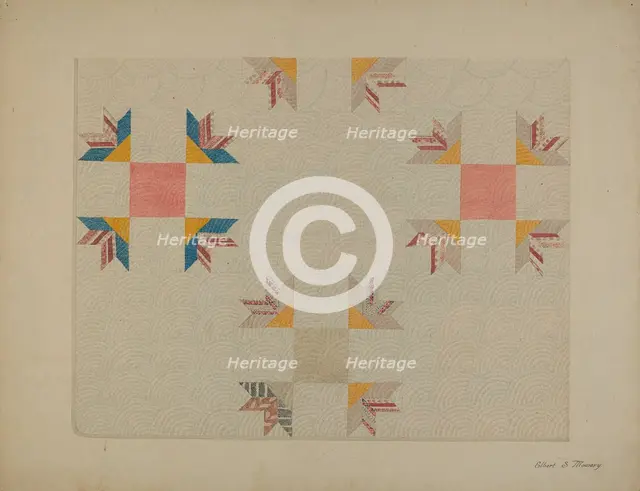Patchwork Quilt, c. 1937. Creator: Elbert S. Mowery.