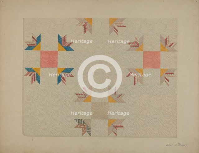 Patchwork Quilt, c. 1937. Creator: Elbert S. Mowery.