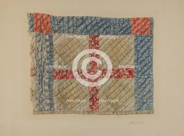 Patchwork Quilt, c. 1938. Creator: Alois E. Ulrich.