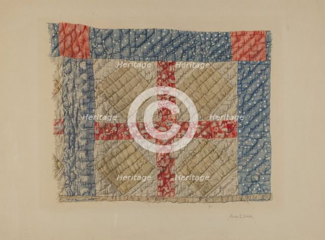 Patchwork Quilt, c. 1938. Creator: Alois E. Ulrich.