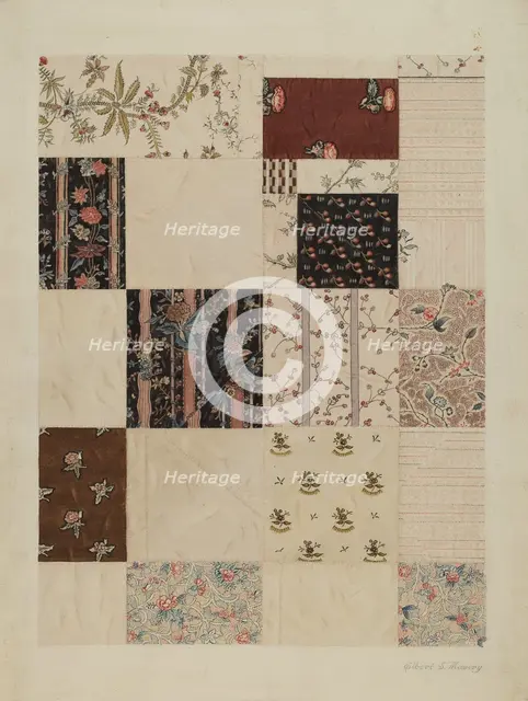 Patchwork Quilt, c. 1938. Creator: Elbert S. Mowery.