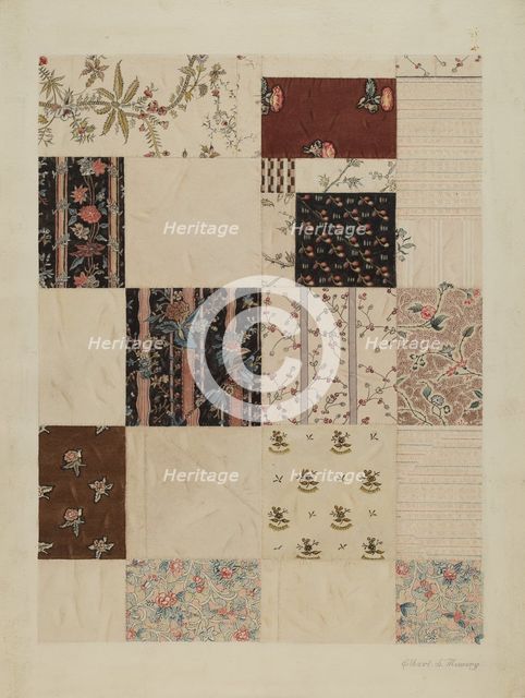 Patchwork Quilt, c. 1938. Creator: Elbert S. Mowery.