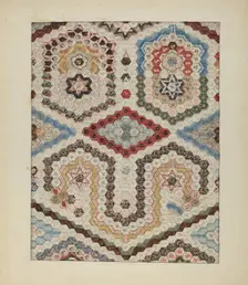 Patchwork Quilt, c. 1939. Creator: Sylvia DeZon