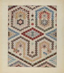Patchwork Quilt, c. 1939. Creator: Sylvia DeZon