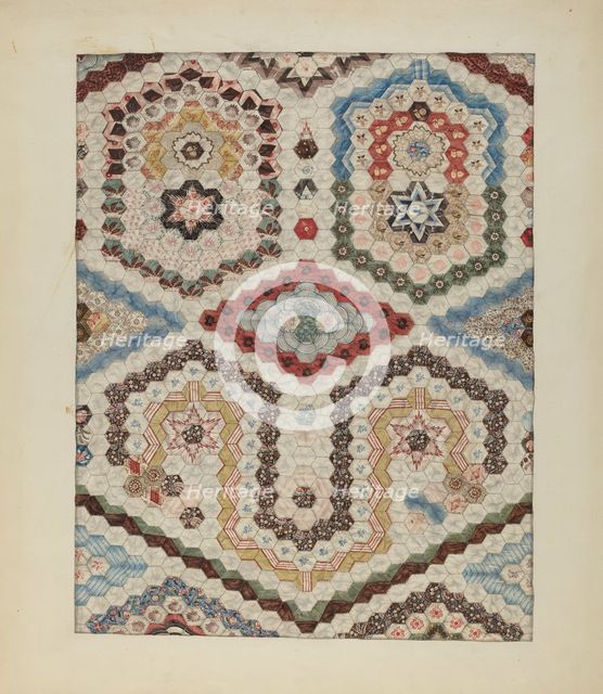 Patchwork Quilt, c. 1939. Creator: Sylvia DeZon.