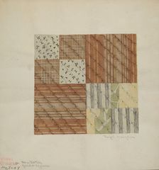 Patchwork Quilt Squares (4), c. 1941. Creator: Ralph N. Morgan