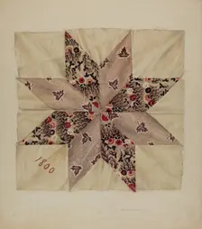 Patchwork Quilting, 1939. Creator: Harvey Thoss