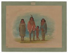 Patagon Chief, His Brother, and Daughter, 1856/1869. Creator: George Catlin