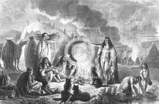 ''Patagonian encampment; Patagonia and the Patagonians', 1875. Creator: Unknown.