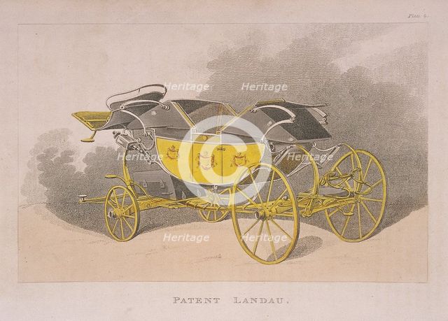 Patent landau, 1809. Artist: Anon