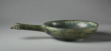 Patera with Fluted Handle and Ram Head Finial, 400s BC. Creator: Unknown