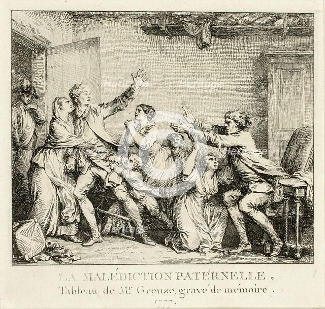 Paternal Curse, 1777-78. Creator: Jean-Michel Moreau.