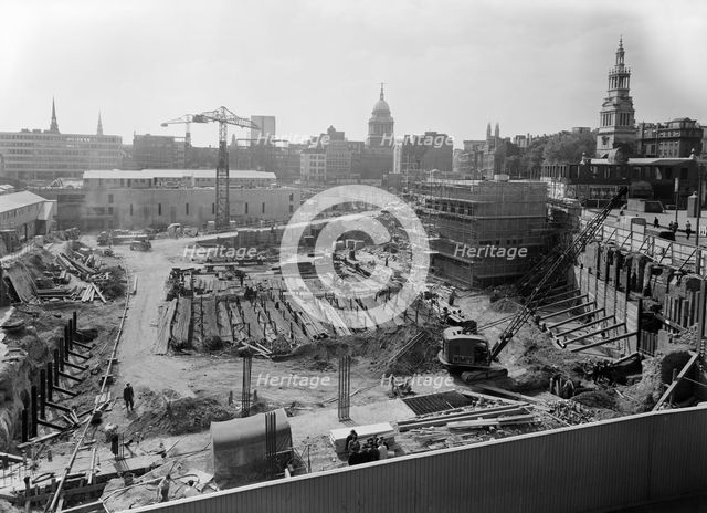 Paternoster Square, City of London, 04/06/1962. Creator: John Laing plc.