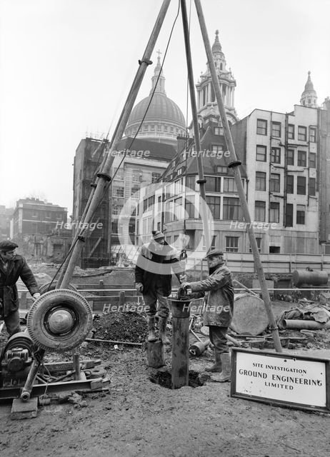 Paternoster Square, City of London, 01/03/1962. Creator: John Laing plc.