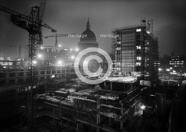 Paternoster Square, City of London, 14/01/1963. Creator: John Laing plc.