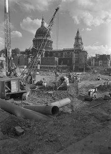 Paternoster Square, City of London, 15/09/1961. Creator: John Laing plc