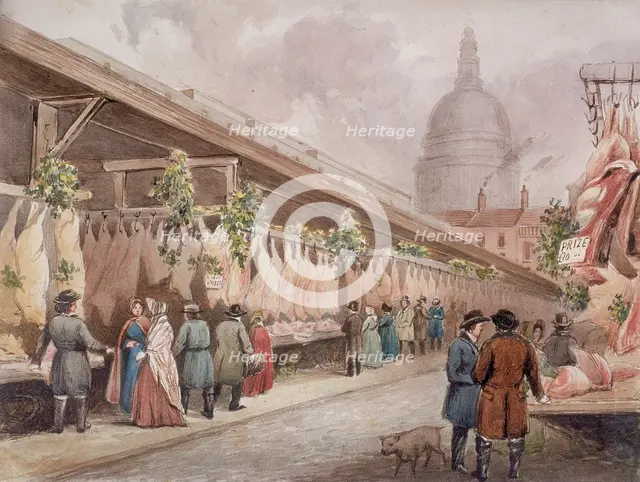 Paternoster Square, London, c1860. Artist: Anon
