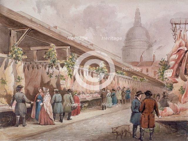 Paternoster Square, London, c1860. Artist: Anon