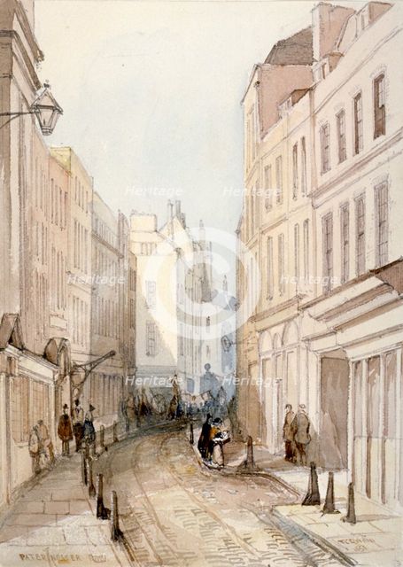 Paternoster Row, City of London, 1851. Artist: Thomas Colman Dibdin