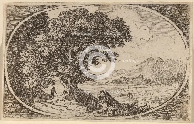 Path to Left of a Large Tree and a Stump. Creator: Herman van Swanevelt.