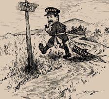 Path to Peace (The Evening Star, August 27, 1946) , 1946. Creator: Berryman, Clifford K. (1869-1949)