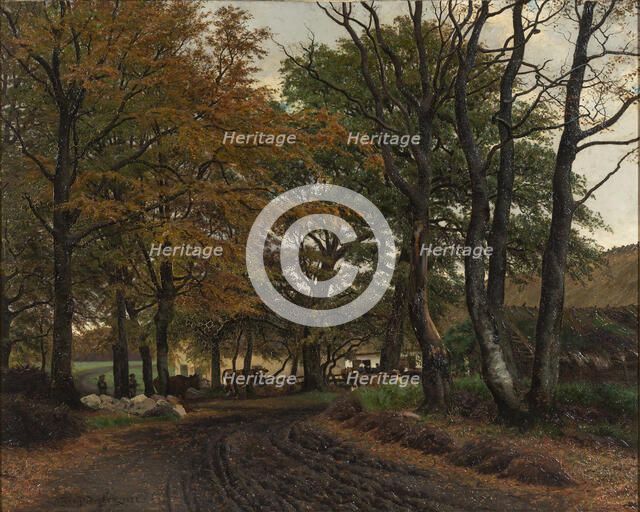 Path under ancient trees, 1882. Creator: Viggo Christian Frederik Vilhelm Pedersen.