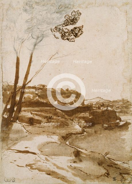Path along the Tiber, c1635-1640. Artist: Claude Lorrain.
