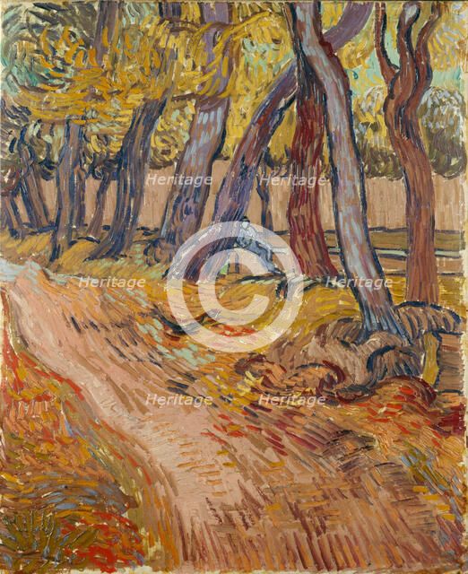 Path in the garden at the asylum at Saint-Rémy, 1889. Creator: Gogh, Vincent, van (1853-1890).