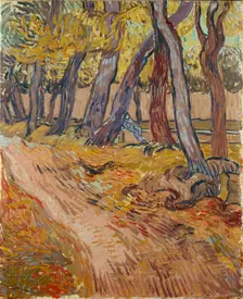 Path in the garden at the asylum at Saint-Rémy, 1889. Creator: Gogh, Vincent, van (1853-1890)