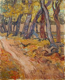 Path in the garden at the asylum at Saint-Rémy, 1889. Creator: Gogh, Vincent, van (1853-1890)