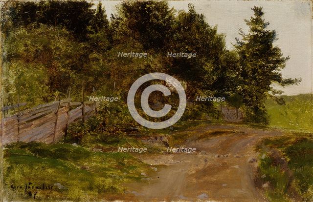 Path in the Forest, 1887. Creator: Eero Jarnefelt.