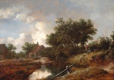 Path Leading to Farms by a Wooded Brook, c1645. Creator: Isaack Ruisdael