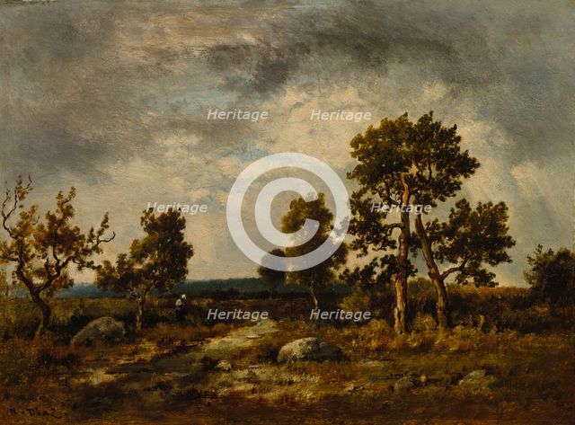 Path Near the Pond of Vipers, Fontainebleau Forest, c. 1860s. Creator: Narcisse Diaz de la Peña (French, 1807-1876).