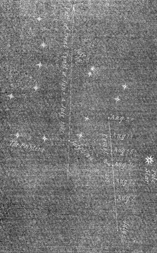 Path of the comet now visible, 1862. Creator: Unknown