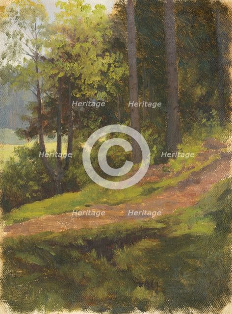 Path on the edge of a forest, 1860-1900. Creator: Jan Nowopacký.