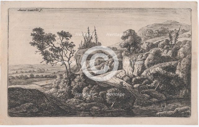 Paths Leading To a Stream, 17th century. Creator: Anthonie Waterloo.