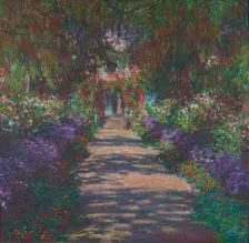 Pathway in Monet's Garden at Giverny, 1902. Creator: Monet, Claude (1840-1926)