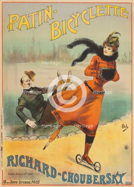 Patin-Bicyclette Richard-Choubersky, 1895.