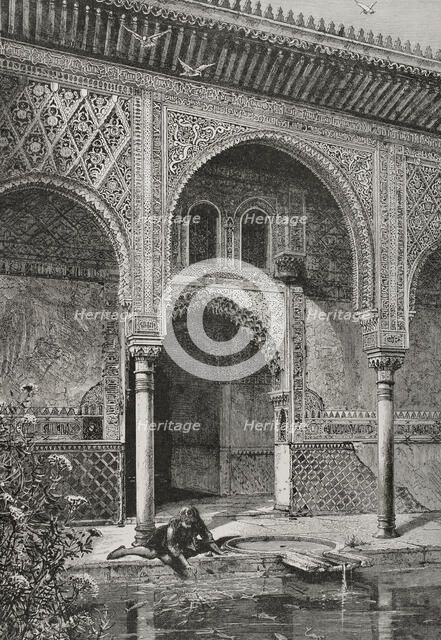 Patio de los Arrayanes, (Court of the Myrtles), Comares Palace, the Alhambra, Granada, Spain, 1890. Creator: Unknown.