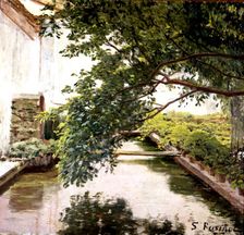 Patio of a masia (Catalan farm) it corresponds to the stage in which the painter and writer set…