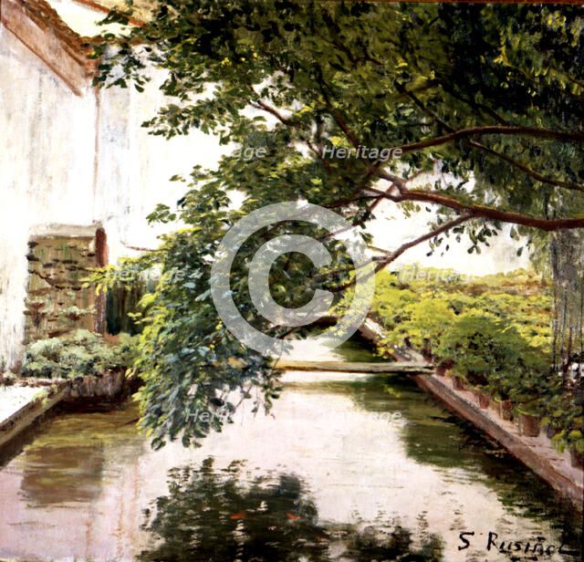 Patio of a masia (Catalan farm)', it corresponds to the stage in which the painter and writer set…