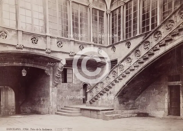 Patio of the Audiencia, Barcelona, c1885. Creator: Juan Laurent.