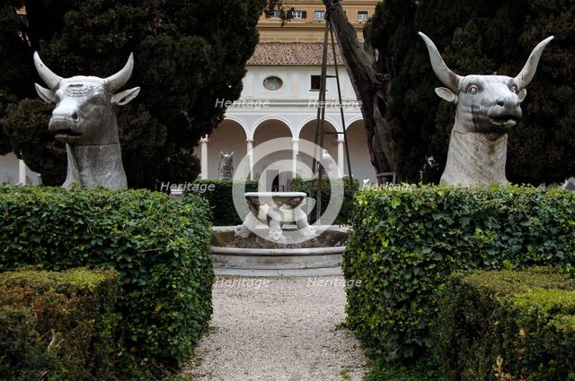 Patio, National Roman Museum (Baths of Diocletian), Rome, Italy, 2009.  Creator: LTL.