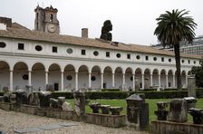 Patio, National Roman Museum (Baths of Diocletian), Rome, Italy, 2009. Creator: LTL