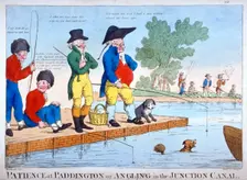 Patience at Paddington, or angling in the Junction Canal c1800. Artist: Roberts