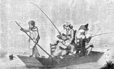 Patience in a punt 1792.Artist: Henry William Bunbury