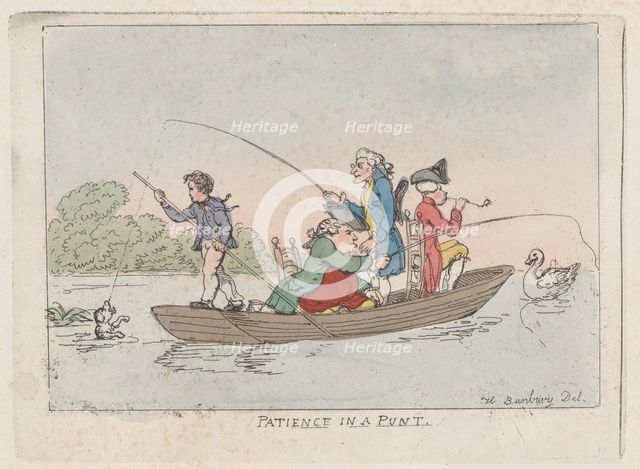 Patience in a Punt, ca. 1803., ca. 1803. Creator: Thomas Rowlandson.